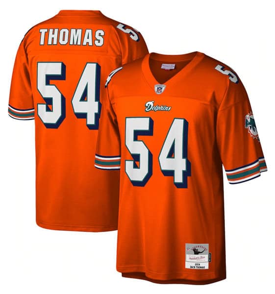 Miami Dolphins Custom Orange Stitched Jersey
