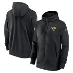 Jacksonville Jaguars Black Sideline Club Performance Full-Zip Hoodie