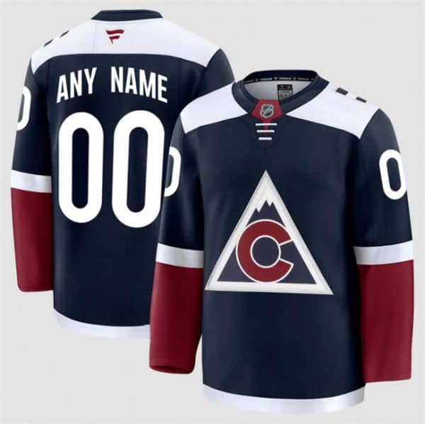 Colorado Avalanche Custom Navy 2024-25 Alternate Stitched Jersey