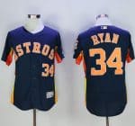Astros #34 Nolan Ryan Navy Blue Flexbase Authentic Collection Stitched Jersey
