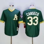 Mitchell And Ness Athletics #33 Jose Canseco Green Throwback Stitched Jersey