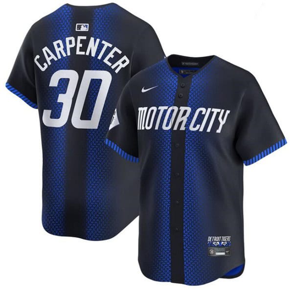 Detroit Tigers #30 Kerry Carpenter 2024 Navy City Connect Cool Base Limited Stitched Jersey