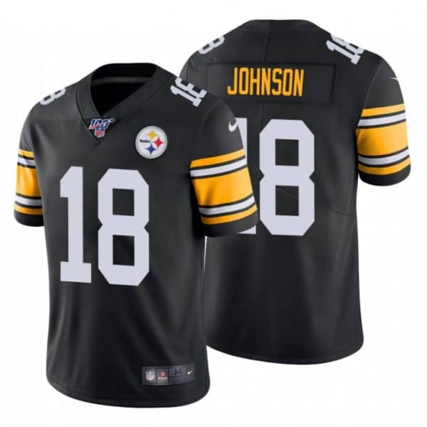 Pittsburgh Steelers #18 Diontae Johnson Black 2019 100 Season Vapor Untouchable Limited Stitched Jersey