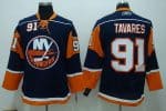 Islanders #91 John Tavares Stitched Dark Blue Jersey