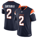Denver Broncos #2 Pat Surtain II Navy 2024 Draft F.U.S.E. Vapor Limited Stitched Jersey
