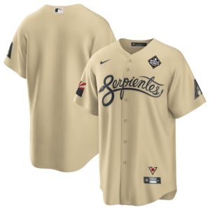 Arizona Diamondbacks Blank Gold 2023 World Series City Connect Cool Base Stitched Jersey
