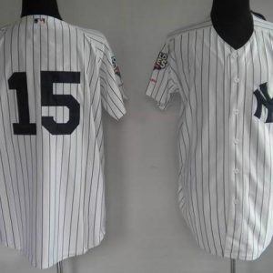 Yankees #15 Thurman Munson Stitched White Jersey