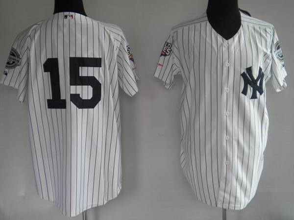 Yankees #15 Thurman Munson Stitched White Jersey