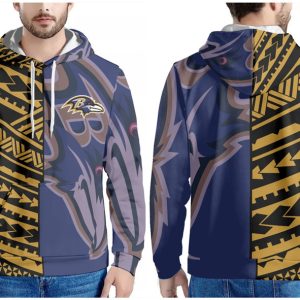 Baltimore Ravens Purple Black Gold Pullover Hoodie