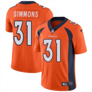 Denver Broncos #31 Justin Simmons Orange Vapor Untouchable Limited Stitched Jersey