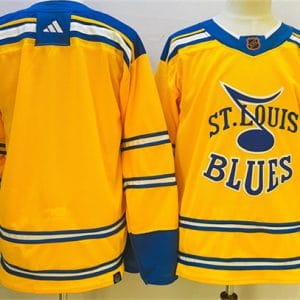 St. Louis Blues Blank Yellow 2022-23 Reverse Retro Stitched Jersey
