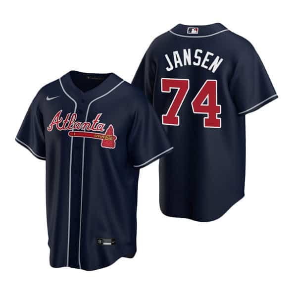 Atlanta Braves #74 Kenley Jansen Navy Cool Base Stitched Baseball Jersey