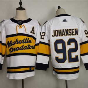 Nashville Predators #92 Ryan Johansen White Stitched Adidas Jersey