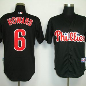Phillies #6 Ryan Howard Black Stitched Jersey