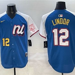 National League #12 Francisco Lindor Blue Alternate 2025 All-Star Edition Limited Stitched Jersey