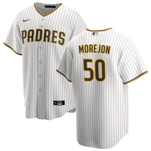 San Diego Padres #50 Adrian Morejon White Home Stitched Jersey