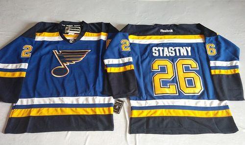 Blues #26 Paul Stastny Light Blue Home Stitched Jersey