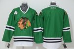 Blackhawks Stitched Blank Green Jersey
