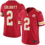 Chiefs #2 Dustin Colquitt Red Stitched Limited Rush Nike Jersey