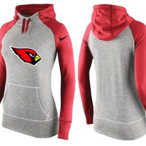 Nike Arizona Cardinals Performance Hoodie Grey Red_3