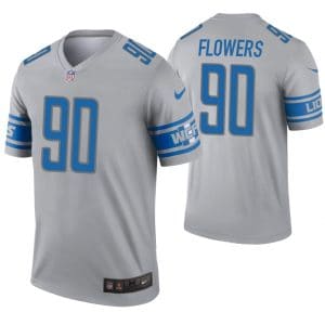 Detroit Lions #90 Trey Flowers Gray Inverted Legend Jersey