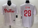 Philadelphia Phillies #28 Alec Bohm White Cool Base Stitched Jersey