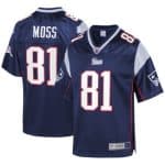 New England Patriots #81 Randy Moss Navy Stitched Jersey