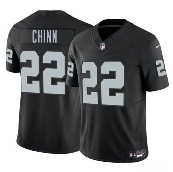 Las Vegas Raiders #22 Jeremy Chinn Black 2025 F.U.S.E. Vapor Stitched Jersey