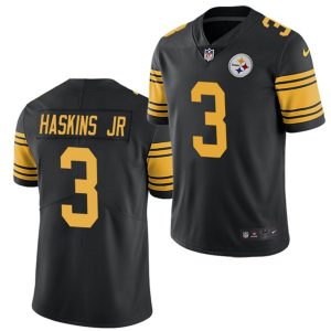Pittsburgh Steelers #3 Dwayne Haskins Jr. Black Color Rush Limited Stitched Jersey