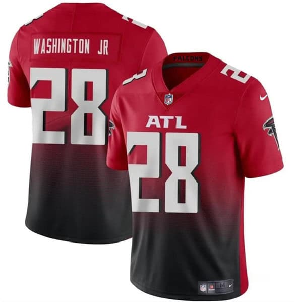 Atlanta Falcons #28 Carlos Washington Jr Red Black Vapor Untouchable Limited Stitched Jersey