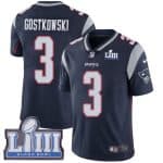 New England Patriots #3 Stephen Gostkowski Navy Blue Super Bowl LIII Vapor Untouchable Limited Stitched Jersey