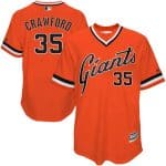 Giants #35 Brandon Crawford Orange 1978 Turn Back The Clock Stitched Jerseys