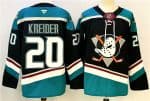 Anaheim Ducks #20 Chris Kreider Black Teal 2024-25 Stitched Jersey