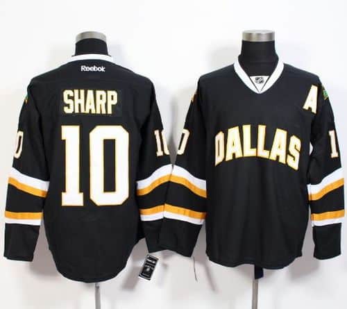 Stars #10 Patrick Sharp Black Stitched Jersey