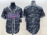 New York Giants Blank Grey Camo With Patch Cool Base Stitched Baseball Jersey