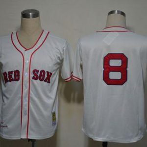 Mitchell And Ness 1967 Red Sox #8 Carl Yastrzemski Cream Stitched Throwback Jersey