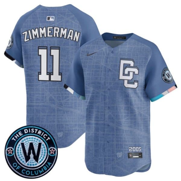 Washington Nationals #11 Ryan Zimmerman Blue 2025 City Connect Limited Stitched Jersey