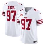 San Francisco 49ers #97 Nick Bosa White 2025 F.U.S.E. With 3-Star C Patch Vapor Untouchable Limited Stitched Jersey