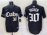 Chicago Cubs #30 Kyle Tucker Black 'Gothic North Side Edition' Vapor Premier Limited Stitched Jersey