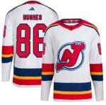 New Jersey Devils #86 Jack Hughes White 2022-23 Reverse Retro Stitched Jersey