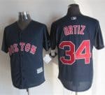 Red Sox #34 David Ortiz Navy Blue New Cool Base Stitched Jersey