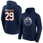 Edmonton Oilers #29 Leon Draisaitl Navy Pullover Hoodie