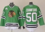 Blackhawks #50 Corey Crawford Green Stitched Jersey