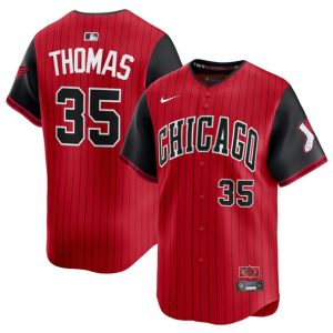 Chicago White Sox #35 Frank Thomas Red Black 2025 City Connect Limited Stitched Jersey