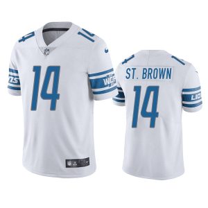 Detroit Lions #14 Amon-Ra St. Brown White Vapor Untouchable Limited Stitched Jersey