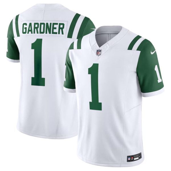 New York Jets #1 Ahmad Sauce White Classic Alternate Vapor F.U.S.E. Limited Stitched Jersey