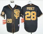 Giants #28 Buster Posey Black 2016 Cool Base Stitched Jersey