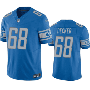 Detroit Lions #68 Taylor Decker Blue 2023 F.U.S.E. Vapor Untouchable Limited Stitched Jersey