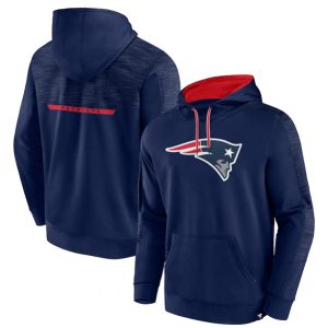 New England Patriots Navy Defender Evo Pullover Hoodie