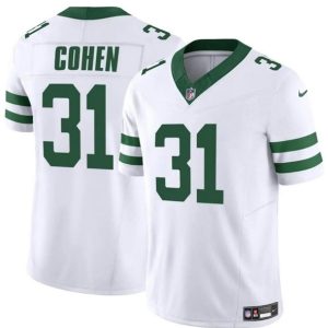 New York Jets #31 Tarik Cohen White 2023 F.U.S.E. Vapor Limited Throwback Stitched Jersey